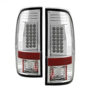 Ford Super Duty LED Tail Lights - SPYDER - Chrome - `08-`15