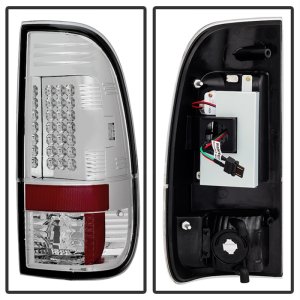 Ford Super Duty LED Tail Lights - SPYDER - Chrome - `08-`15
