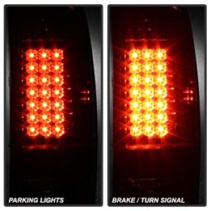 Ford Super Duty LED Tail Lights - SPYDER - Smoke - `08-`15