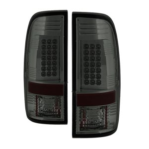 Ford Super Duty LED Tail Lights - SPYDER - Smoke - `08-`15