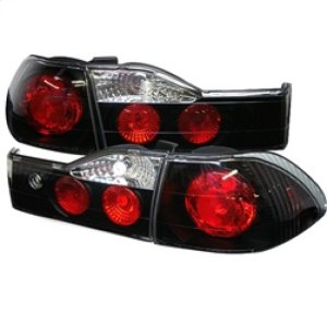 Honda Accord Euro Tail Lights - SPYDER - Euro Style - Black - `01-`02