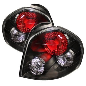 Hyundai Santa Fe Tail Lights - SPYDER - Euro Style - Black - `01-`06