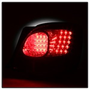 Lexus GS 300 Tail Light Set - SPYDER - LED 4pcs with Trunk Piece - Red/Clear - `98-`05