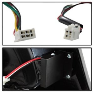 Lexus GS 400 Tail Light Set - SPYDER - LED 4pcs with Trunk Piece - Red/Clear - `98-`05