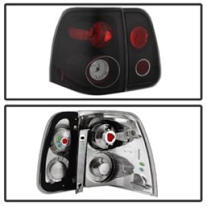 Lincoln Navigator Euro Tail Lights - SPYDER - Euro Style - Black - `03-`06