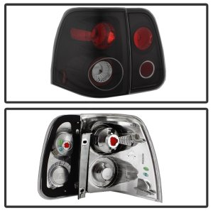 Lincoln Navigator Euro Tail Lights - SPYDER - Euro Style - Black - `03-`06