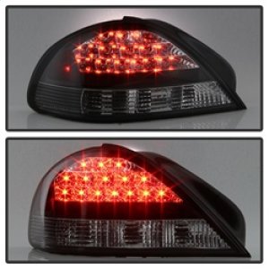 Pontiac Grand AM LED Tail Lights - SPYDER - Black - `99-`05