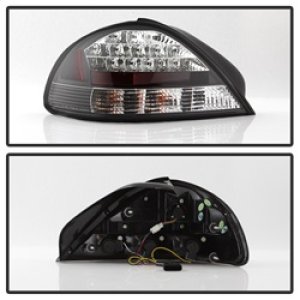Pontiac Grand AM LED Tail Lights - SPYDER - Black - `99-`05
