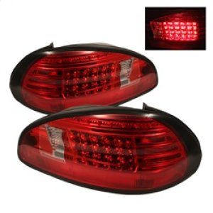 Pontiac Grand Prix LED Tail Lights - SPYDER - ALT-YD-PGP97-LED-RC - Red/Clear - `97-`03