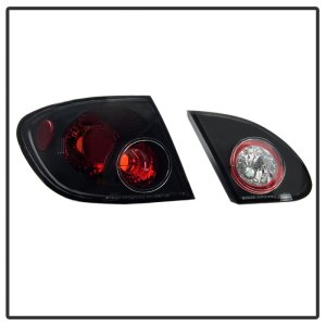 Toyota Corolla Tail Lights - Rear - SPYDER - Euro Style - Black - `03-`08
