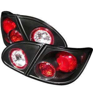 Toyota Corolla Tail Lights - Rear - SPYDER - Euro Style - Black - `03-`08