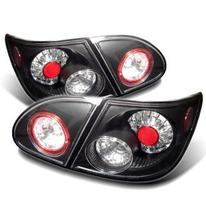 Toyota Corolla LED Tail Lights - SPYDER - Black - `03-`08