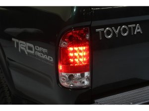 Toyota Tacoma LED Tail Lights - SPYDER - Red/Clear - `95-`00