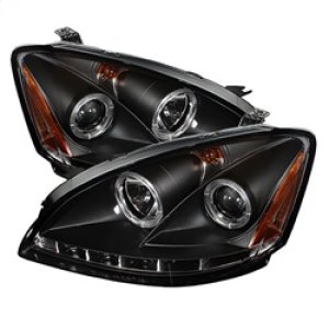 Nissan Altima Headlights - SPYDER - LED Halo Projector - Black - `02-`04