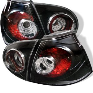 Volkswagen Golf Tail Lights - SPYDER - Euro Style - Black - `06-`09