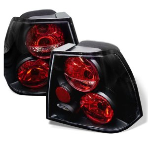 Volkswagen Jetta Tail Lights - SPYDER - Euro Style - Black - `99-`04