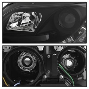 Audi A4 Headlights - SPYDER - DRL Projector, Halogen Model Only - Black - `06-`08