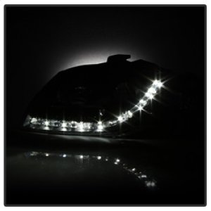 Audi A4 Headlights - SPYDER - DRL Projector, Halogen Model Only - Black - `06-`08