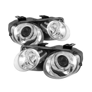Acura Integra Headlight Set - SPYDER - LED Halo, Projector - Chrome - `98-`01