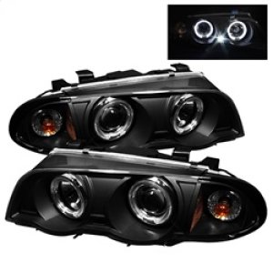 BMW 3 Series Headlights - SPYDER - Projector 1PC LED Halo Amber Reflector - Black - `99-`01 BMW 3 Series Headlights - SPYDER - Projector 1PC LED Halo Amber Reflector - Black - `99-`01