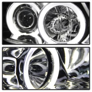 BMW 3 Series Headlights - SPYDER - Projector LED Halo Amber Reflector - Chrome - `06-`08 BMW 3 Series Headlights - SPYDER - Projector LED Halo Amber Reflector - Chrome - `06-`08