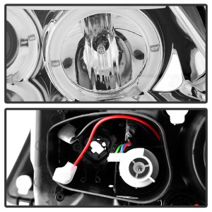 BMW 3 Series Headlights - SPYDER - Projector LED Halo Amber Reflector - Chrome - `06-`08 BMW 3 Series Headlights - SPYDER - Projector LED Halo Amber Reflector - Chrome - `06-`08