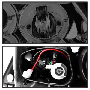 BMW 3 Series Headlights - SPYDER - Proj LED Halo Amber Reflctr - Smoke - `06-`08