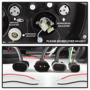 BMW Z3 Projector Headlights - SPYDER - LED Halo - Black - `96-`02