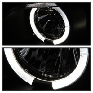 BMW Z3 Projector Headlights - SPYDER - LED Halo - Black - `96-`02