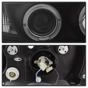 BMW Z3 Projector Headlights - SPYDER - LED Halo - Black - `96-`02