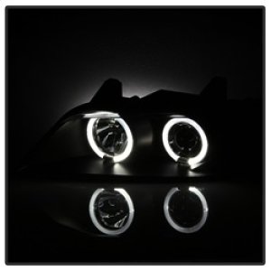 BMW Z3 Projector Headlights - SPYDER - LED Halo - Black - `96-`02