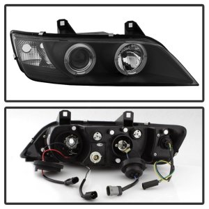 BMW Z3 Projector Headlights - SPYDER - LED Halo - Black - `96-`02