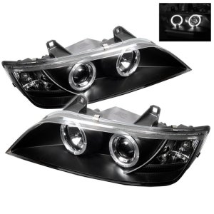 BMW Z3 Projector Headlights - SPYDER - LED Halo - Black - `96-`02