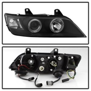 BMW Z3 Projector Headlights - SPYDER - LED Halo - Black - `96-`02