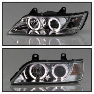 BMW Z3 Headlights - SPYDER - Projector Headlights, LED Halo - Chrome - `96-`02 BMW Z3 Headlights - SPYDER - Projector Headlights, LED Halo - Chrome - `96-`02