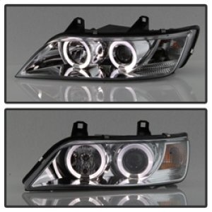 BMW Z3 Headlights - SPYDER - Projector Headlights, LED Halo - Chrome - `96-`02 BMW Z3 Headlights - SPYDER - Projector Headlights, LED Halo - Chrome - `96-`02