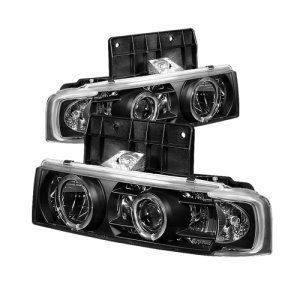 Chevrolet Astro Headlights - SPYDER - Projector LED Halo - Black - `95-`05
