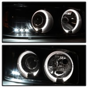 GMC Sierra 1500 Headlights - SPYDER - Projector LED Halo - Black - `99-`06 GMC Sierra 1500 Headlights - SPYDER - Projector LED Halo - Black - `99-`06