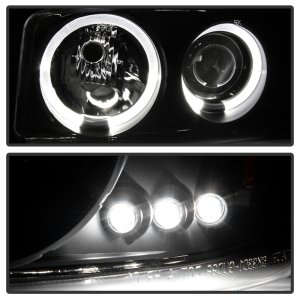 GMC Sierra 1500 Headlights - SPYDER - Projector LED Halo - Black - `99-`06 GMC Sierra 1500 Headlights - SPYDER - Projector LED Halo - Black - `99-`06