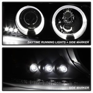 GMC Sierra 1500 Headlights - SPYDER - Projector LED Halo - Black - `99-`06 GMC Sierra 1500 Headlights - SPYDER - Projector LED Halo - Black - `99-`06