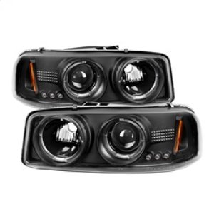GMC Sierra 3500 Headlights - SPYDER - Projector LED Halo - Black - `99-`06