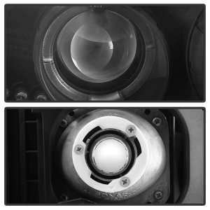 GMC Sierra 3500 Headlights - SPYDER - Projector LED Halo - Black - `99-`06