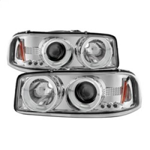 GMC Sierra 1500 Headlights - SPYDER - LED Halo Projector - Chrome - `99-`06