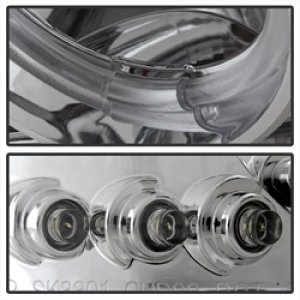 GMC Sierra 1500 Headlights - SPYDER - LED Halo Projector - Chrome - `99-`06