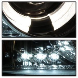 GMC Sierra 3500 Headlights - SPYDER - LED Halo Projector - Chrome - `99-`06