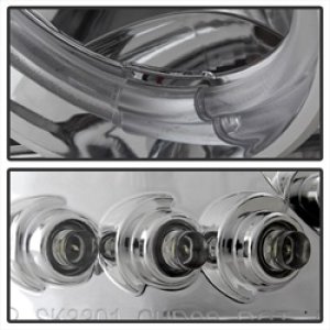 GMC Sierra 3500 Headlights - SPYDER - LED Halo Projector - Chrome - `99-`06