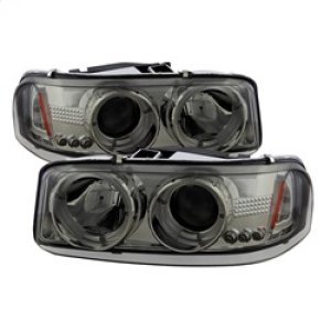 GMC Sierra 1500 Headlights - SPYDER - Projector LED Halo - Smoke - `99-`06 GMC Sierra 1500 Headlights - SPYDER - Projector LED Halo - Smoke - `99-`06
