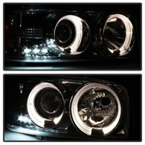 GMC Sierra 1500 Headlights - SPYDER - Projector LED Halo - Smoke - `99-`06 GMC Sierra 1500 Headlights - SPYDER - Projector LED Halo - Smoke - `99-`06