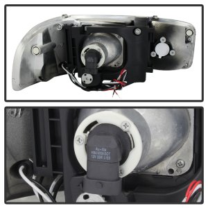 GMC Sierra 2500 Headlights - SPYDER - Projector LED Halo - Smoke - `99-`06