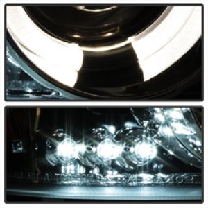 GMC Sierra 2500 Headlights - SPYDER - Projector LED Halo - Smoke - `99-`06